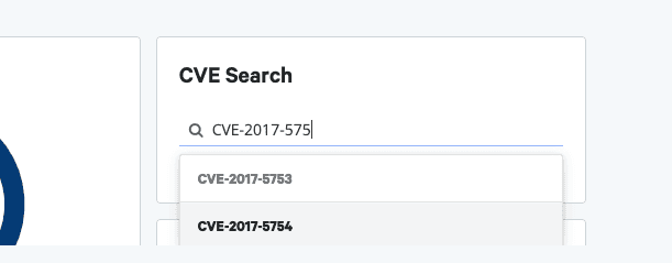 Image of CVE search in Puppet Remediate